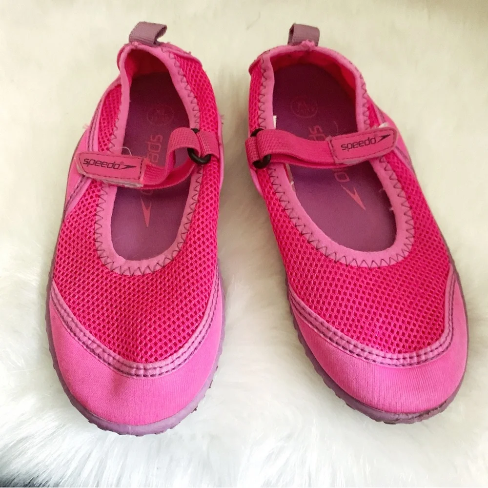 SPEEDO Girls Pink Mary Jane Neoprene Water Shoe XL